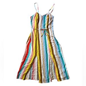 Striped Summer Dress With Slits